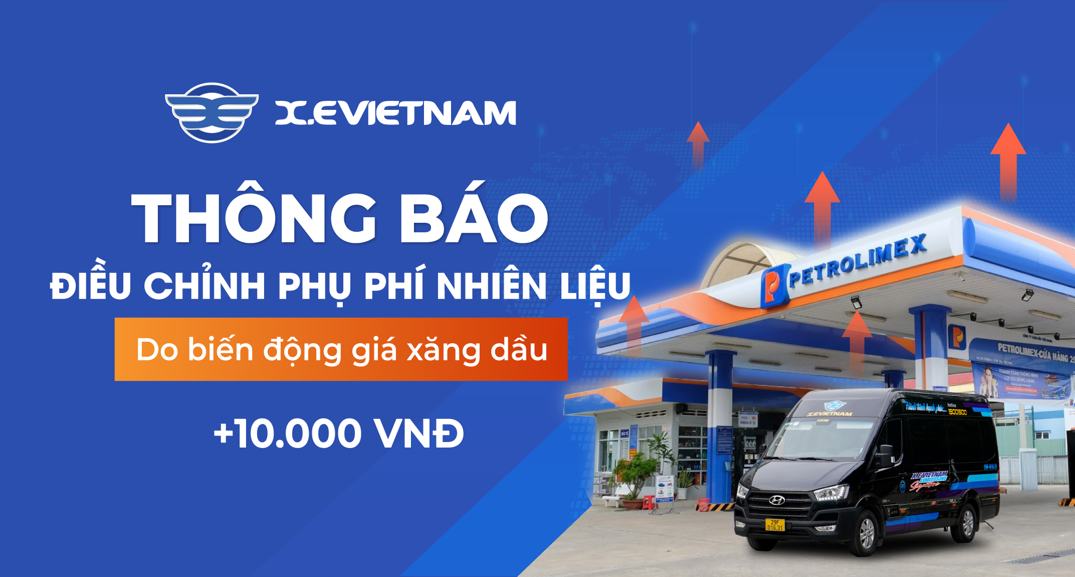 [THÔNG BÁO] ĐIỀU CHỈNH PHỤ PHÍ NHIÊN LIỆU TRƯỚC BIẾN ĐỘNG GIÁ XĂNG DẦU