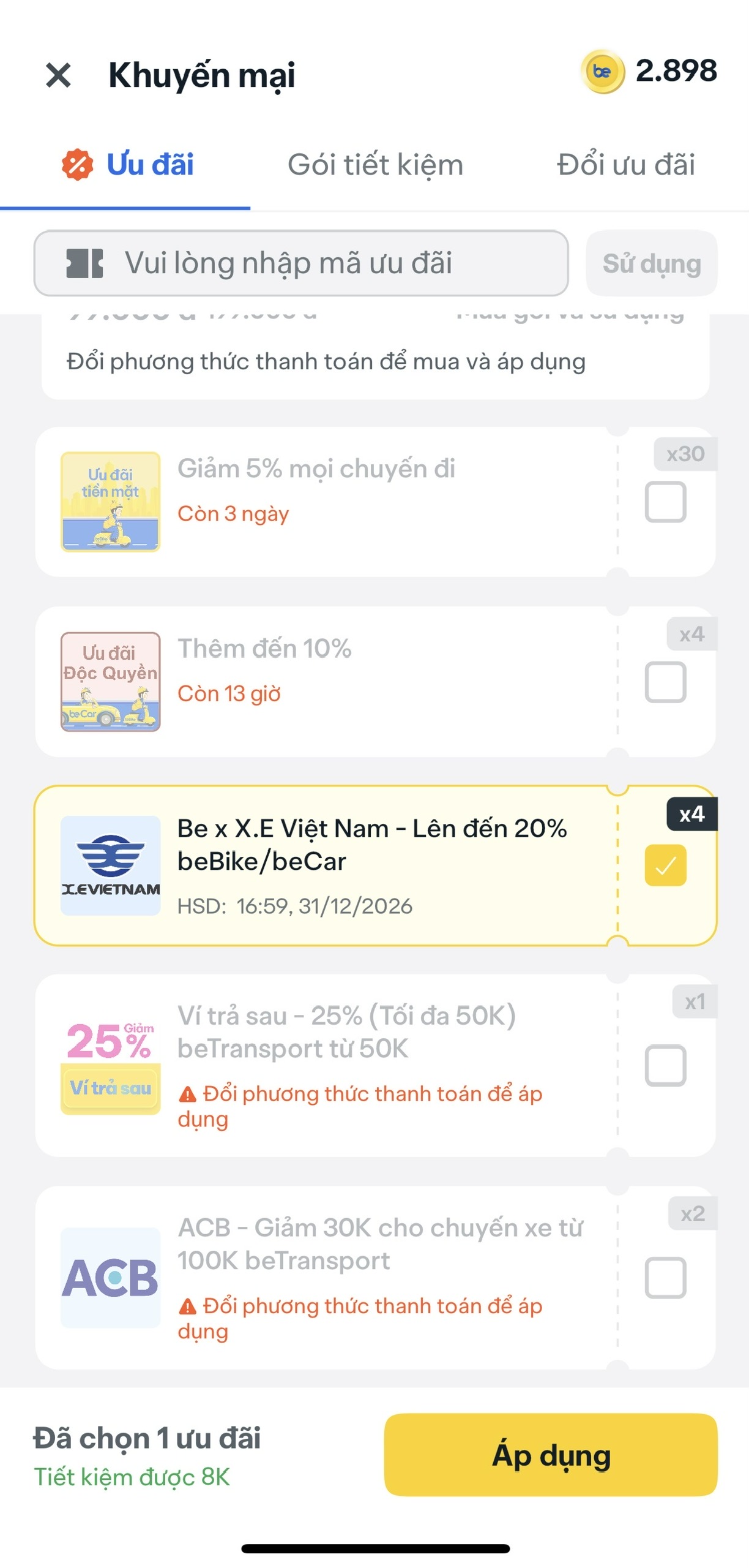 X.E Việt Nam X Be : Đi xe sang nhận ưu đãi vàng